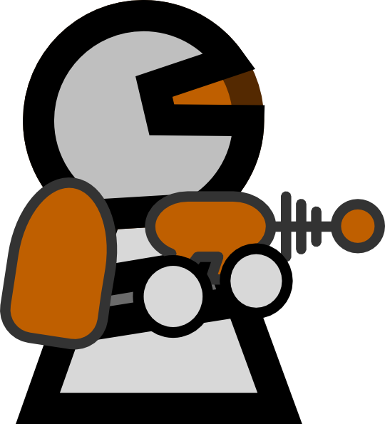 Cartoon Spacemanwith Raygun PNG