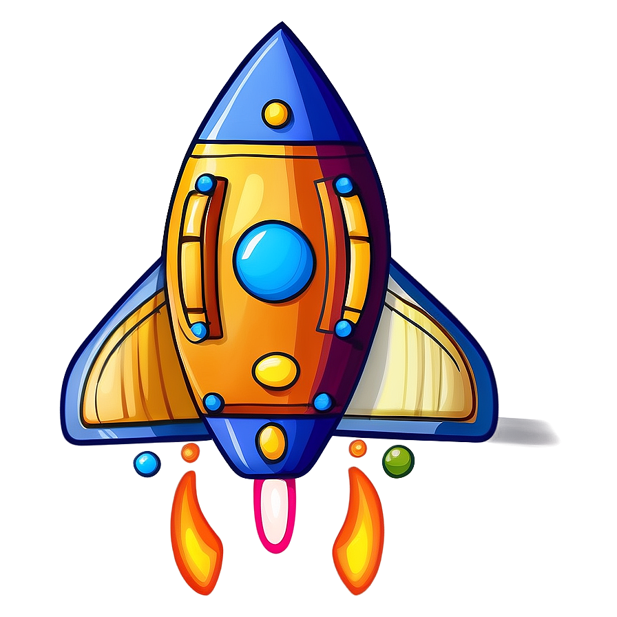Cartoon Spaceship Design Png 05212024 PNG