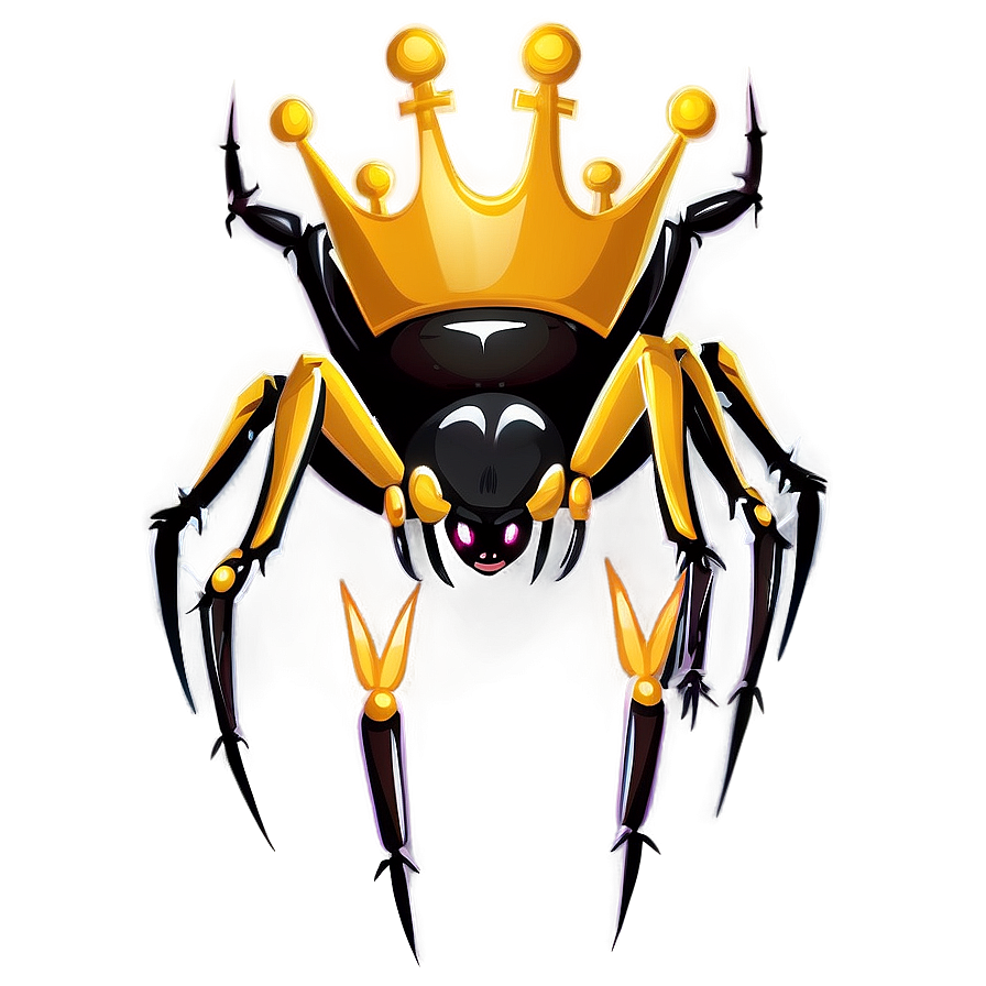 Cartoon Spider With Crown Png Ckt53 PNG