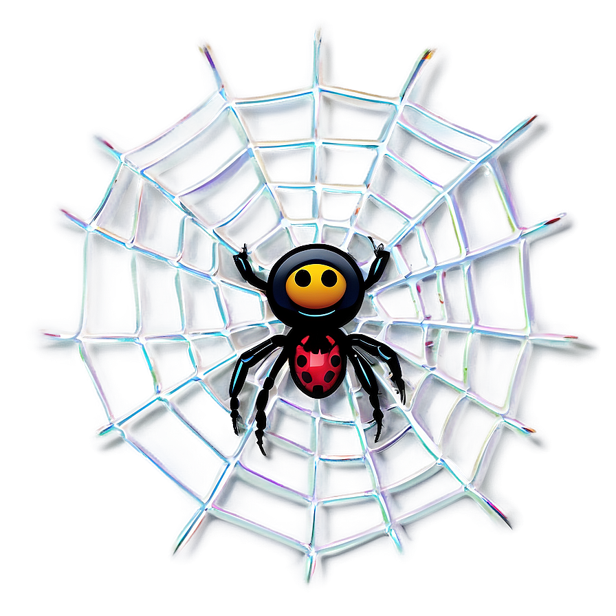 Cartoon Spideron Web PNG