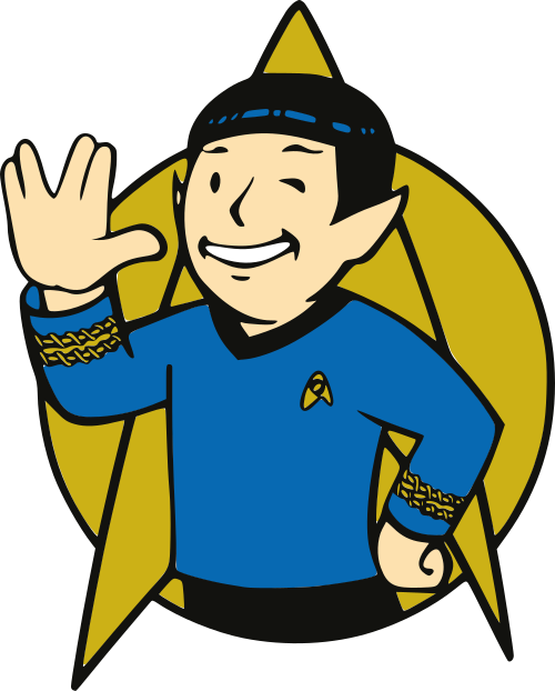 Cartoon Spock Vulcan Salute PNG