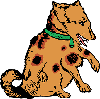 Cartoon Spotted Dog Illustration PNG