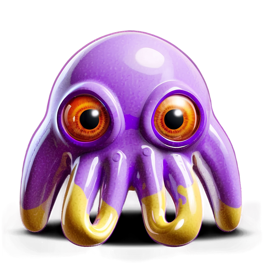 Cartoon Squid Character Png 05242024 PNG