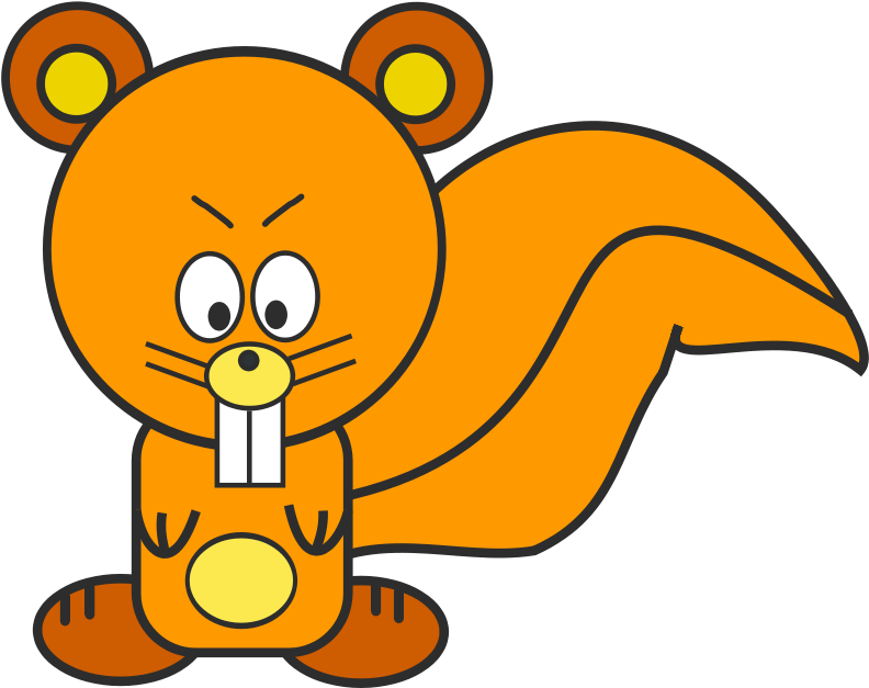 Cartoon Squirrel Illustration PNG