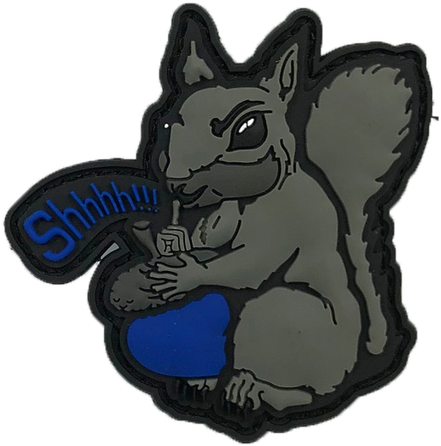 Cartoon Squirrel Shushing Sticker PNG