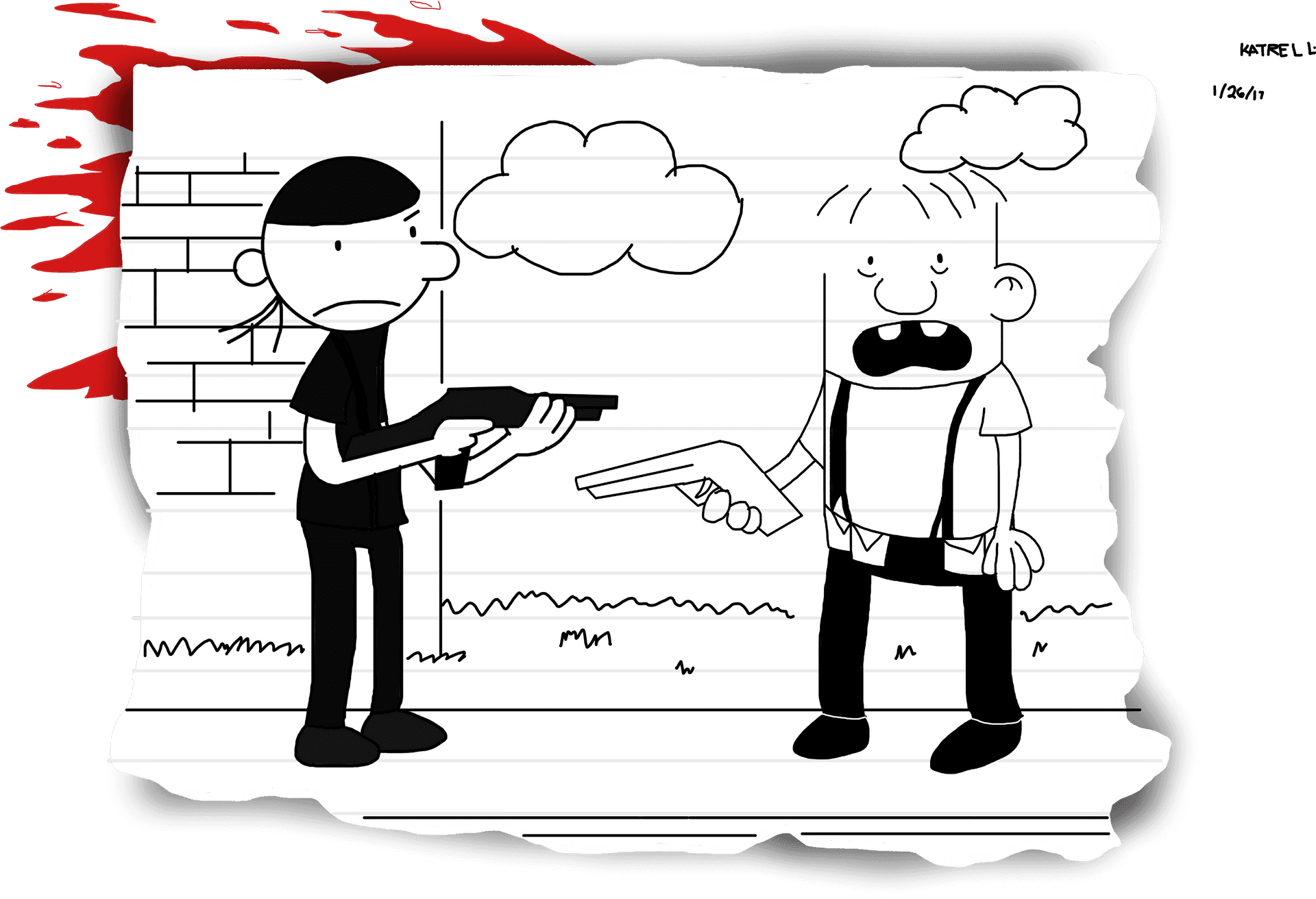 Cartoon Standoff Drawing PNG