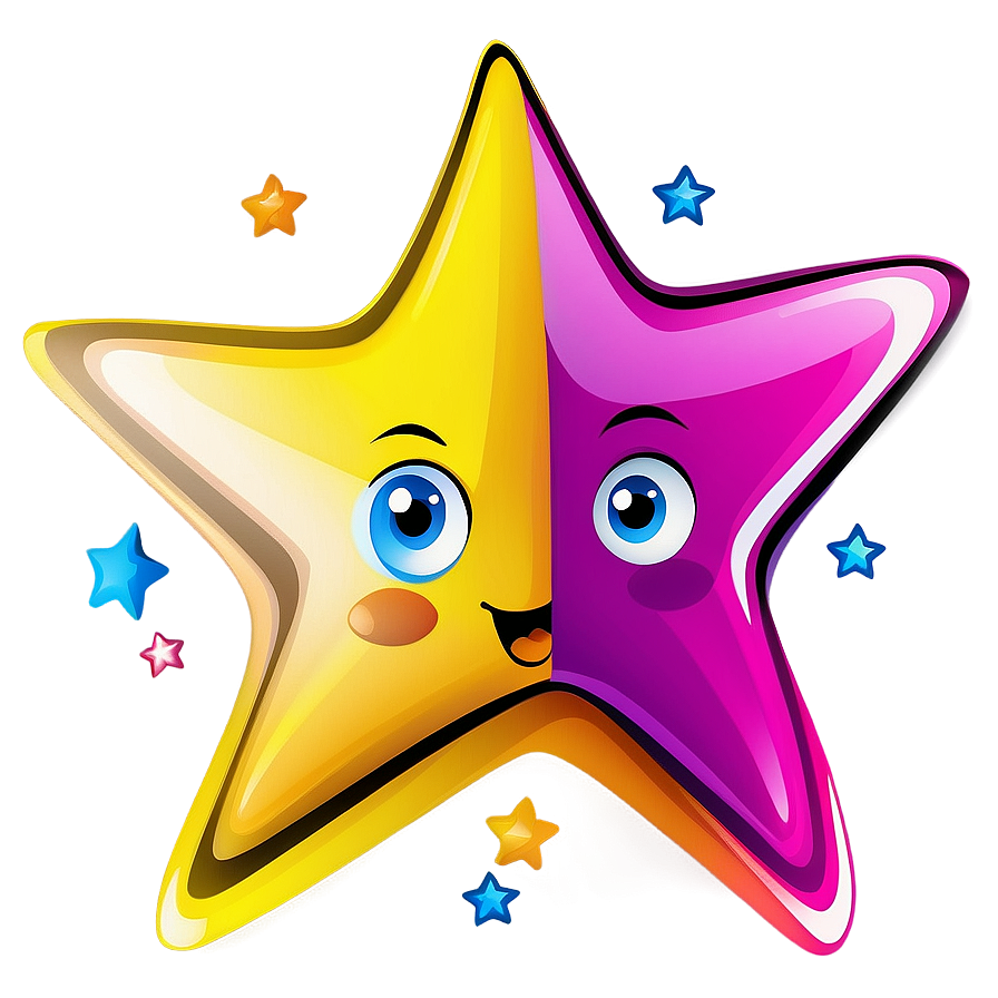 Cartoon Star Clipart Png Dtu78 PNG