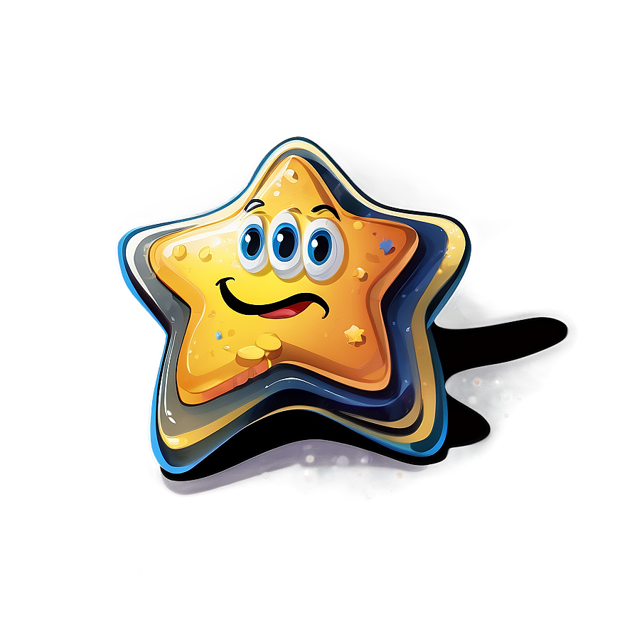 Cartoon Star Illustration Png Hol41 PNG