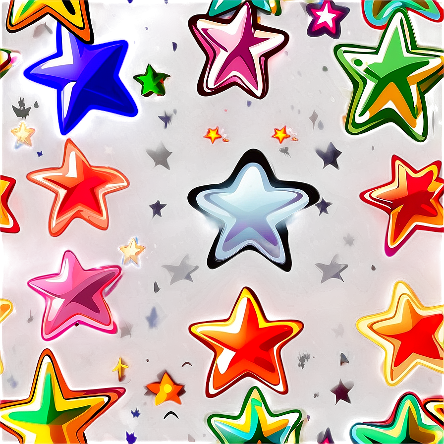 Cartoon Star Pattern Png 57 PNG