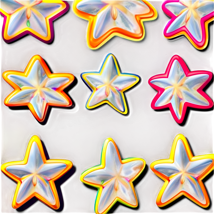 Cartoon Star Pattern Png Ghi PNG