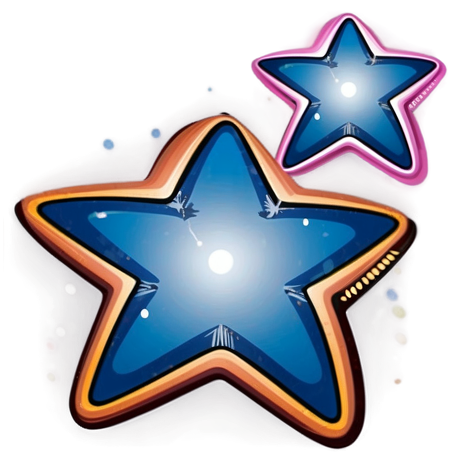 Cartoon Star Print Png 06132024 PNG