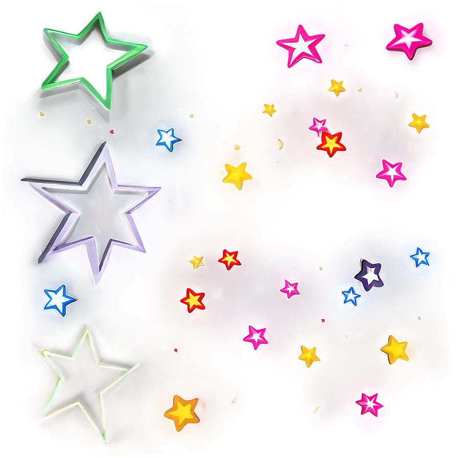 Cartoon Star Print Png Jhg1 PNG