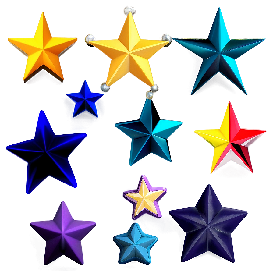 Cartoon Star Texture Png 06132024 PNG