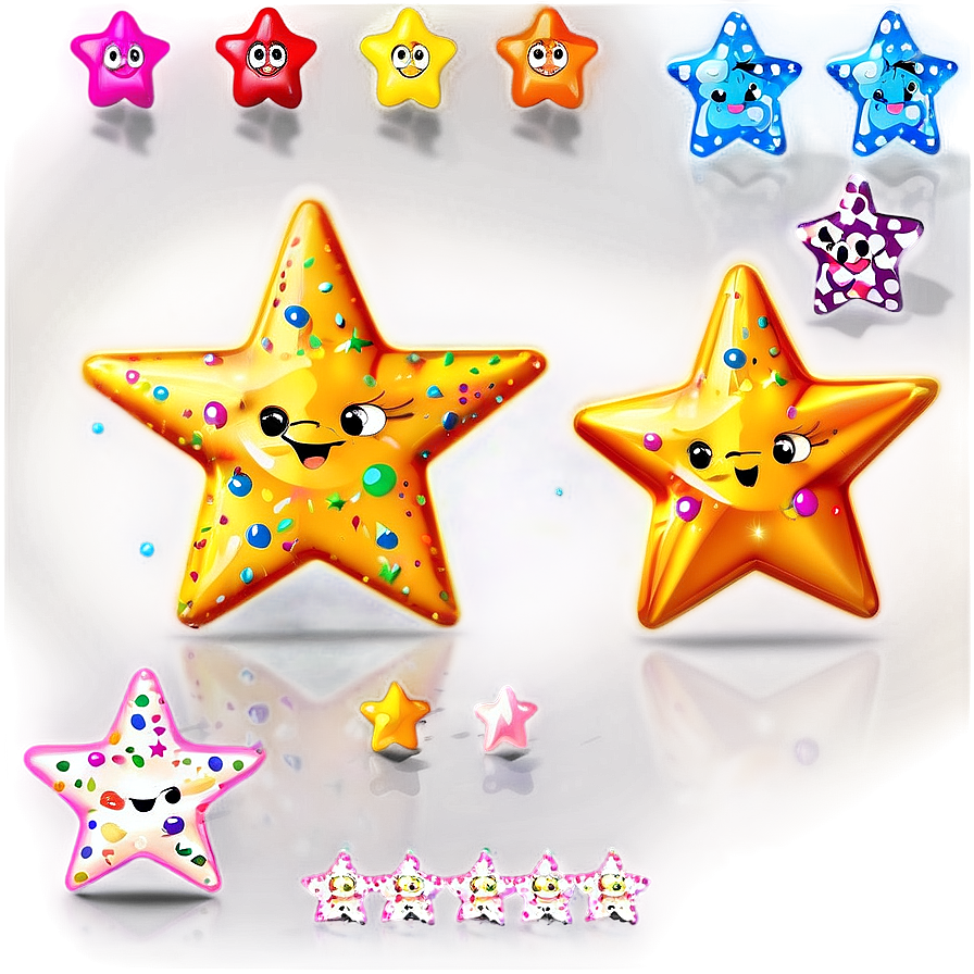 Cartoon Stars Transparent Png Xap37 PNG