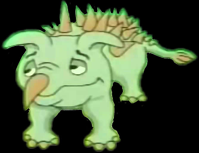 Cartoon_ Stegosaurus_ Character PNG