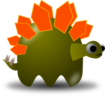 Cartoon Stegosaurus Graphic PNG