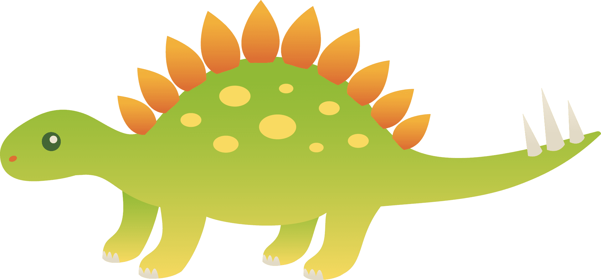 Cartoon Stegosaurus Illustration PNG