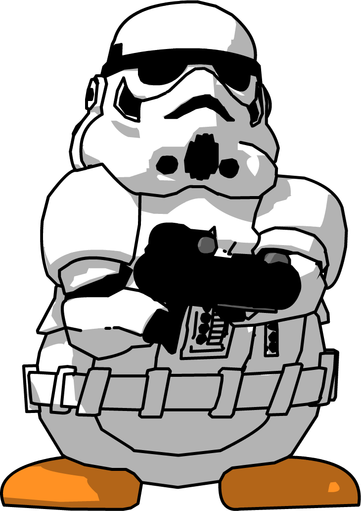 Cartoon Stormtrooper Illustration PNG