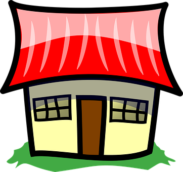 Cartoon Style Cozy House PNG