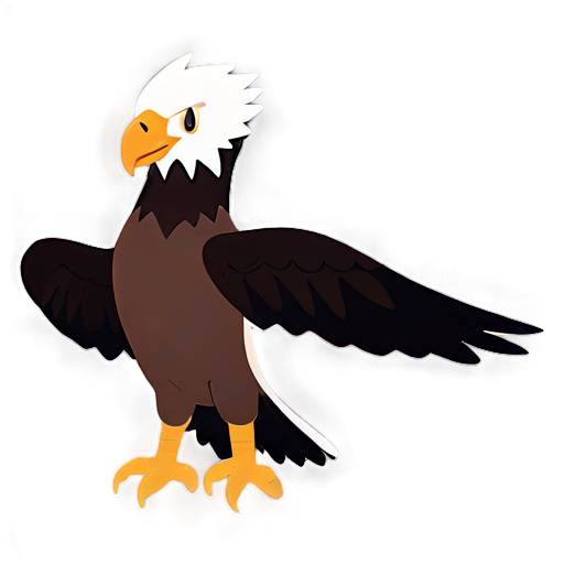 Cartoon Style Cute Eagle Png C PNG