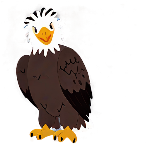 Cartoon Style Cute Eagle Png D PNG