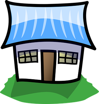 Cartoon Style Cute House Graphic PNG