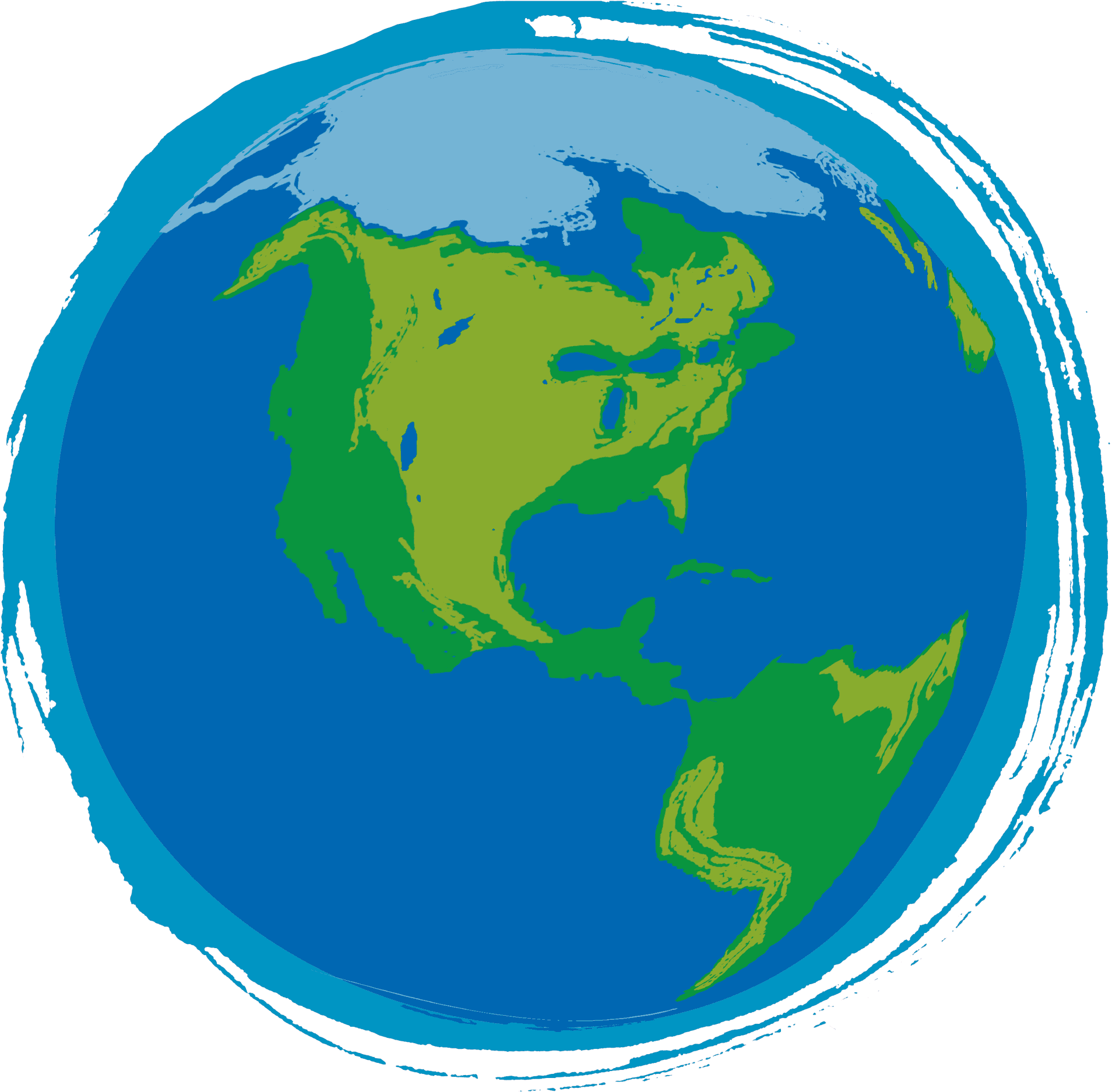Cartoon Style Earth Graphic PNG
