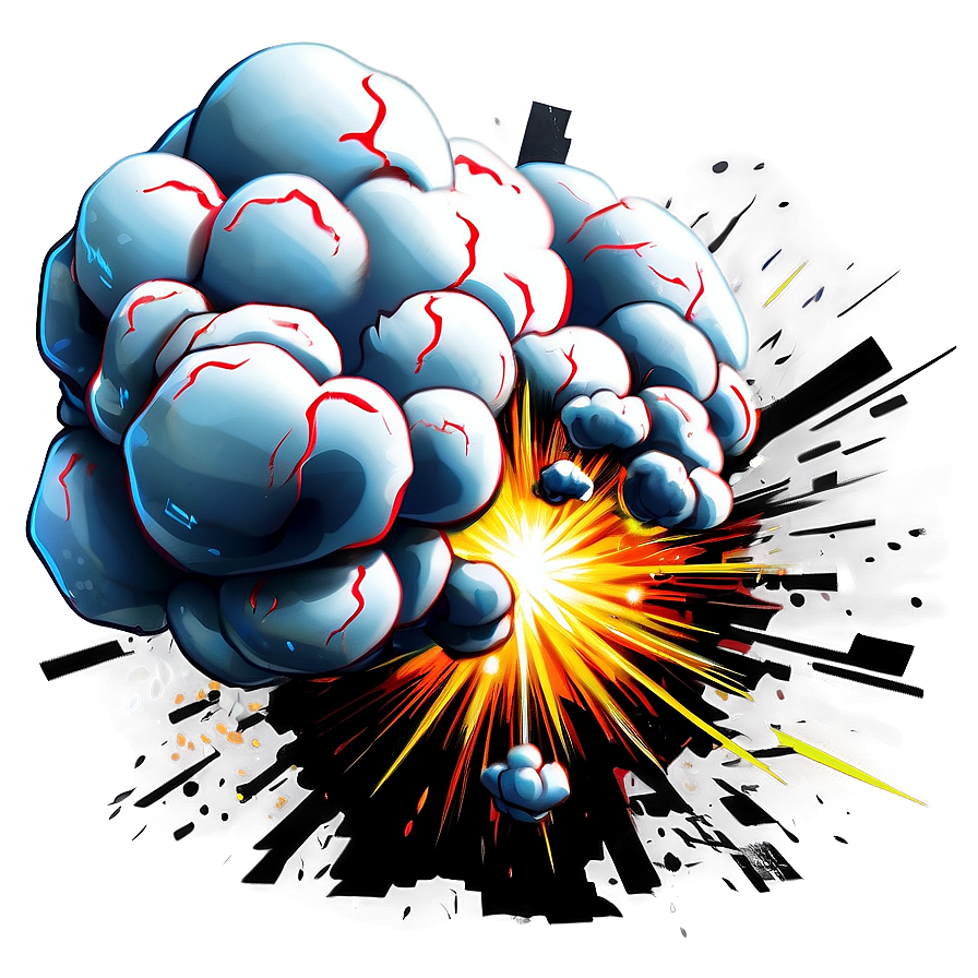 Cartoon Style Explosion Graphic Png 04302024 PNG