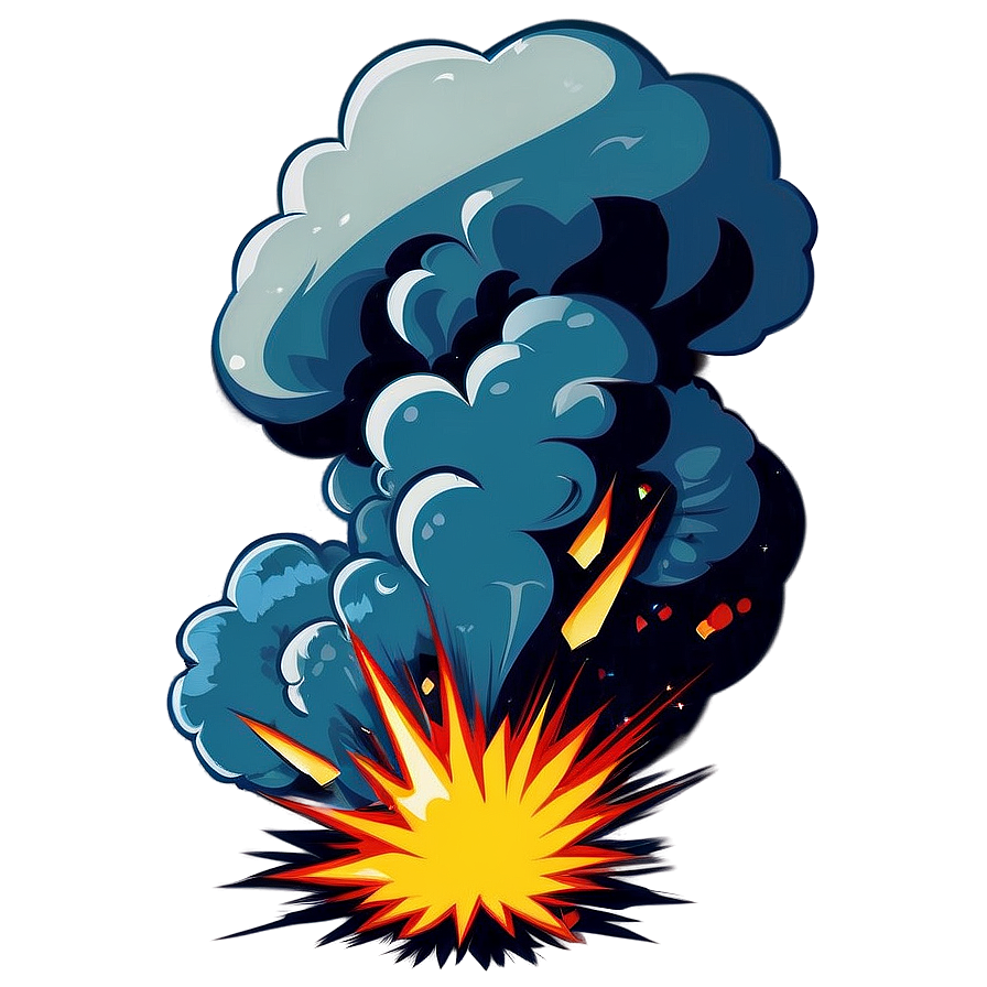 Cartoon Style Explosion Graphic Png Uxe PNG