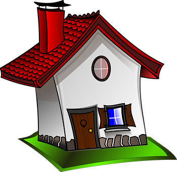 Cartoon Style Home Illustration PNG