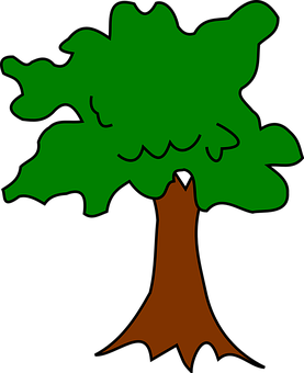 Cartoon Style Simple Tree PNG