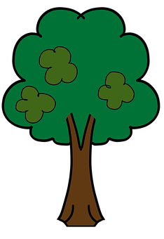 Cartoon Style Simple Tree PNG