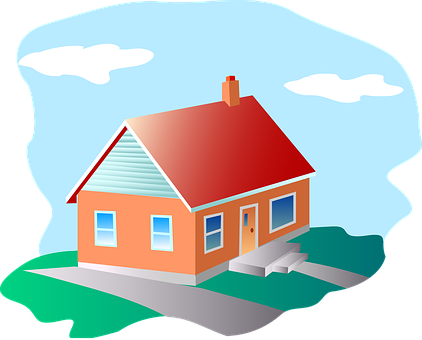 Cartoon Style Single Story House PNG