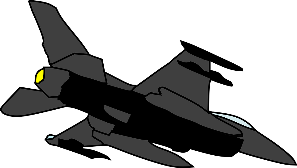 Cartoon Style Stealth Jet Fighter PNG