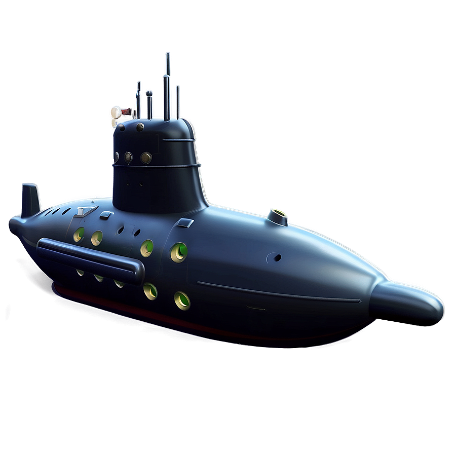 Cartoon Submarine Graphic Png 05252024 PNG