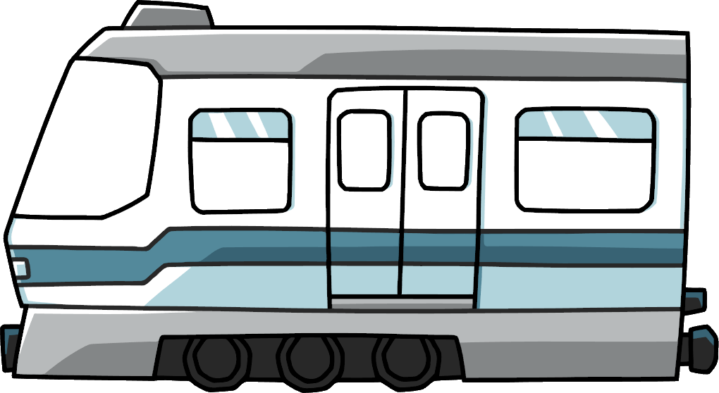 Cartoon Subway Train Illustration PNG