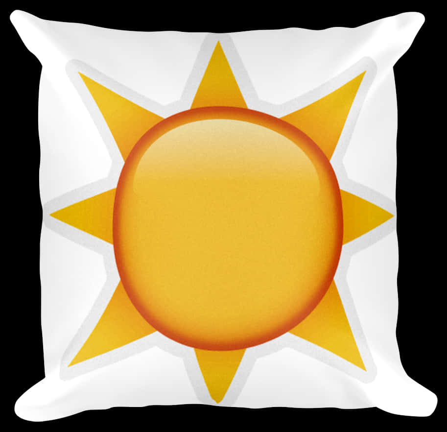 Cartoon Sun Pillow Design PNG