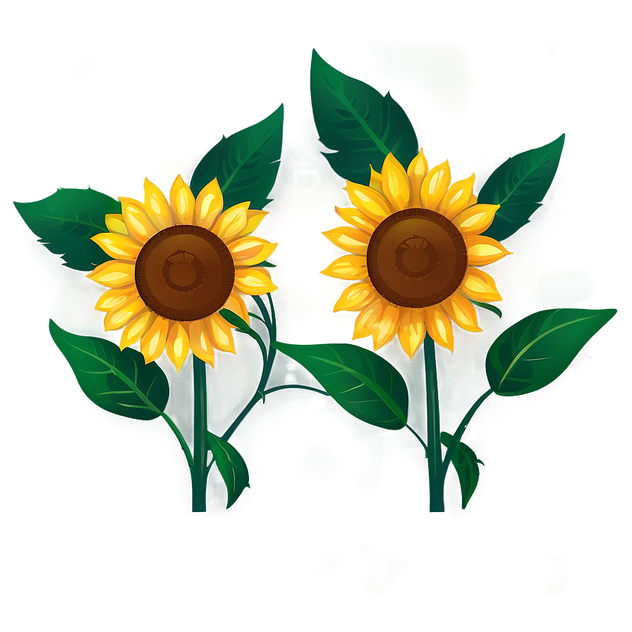 Cartoon Sunflower Transparent Png 1 PNG