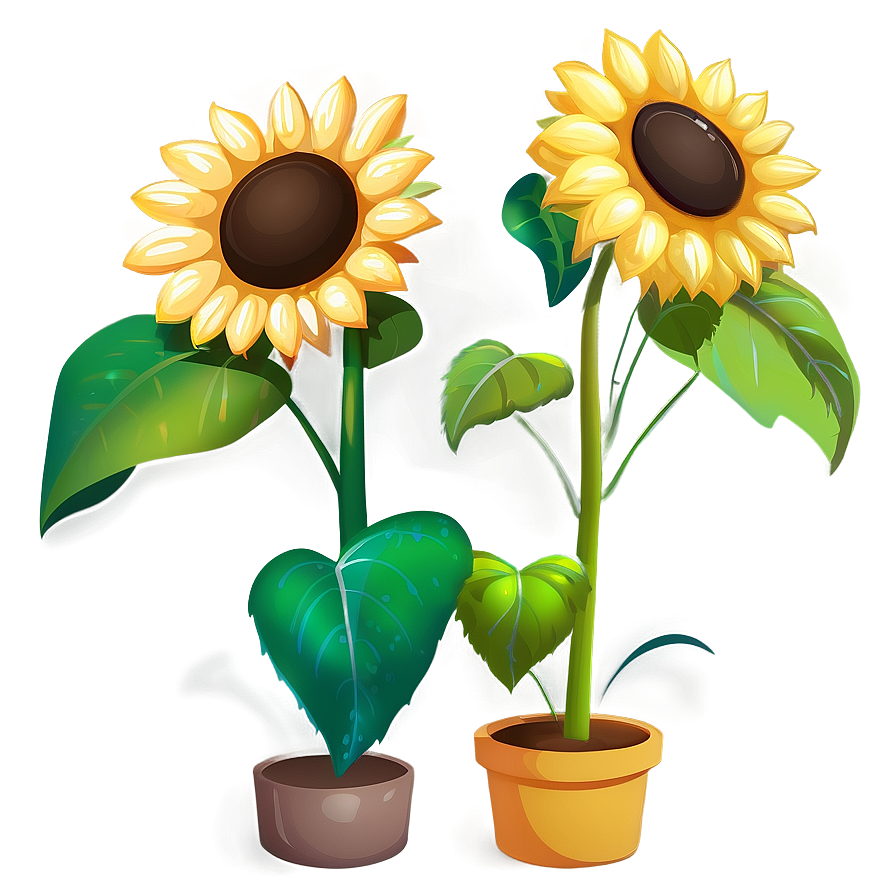 Cartoon Sunflower Transparent Png Cra PNG