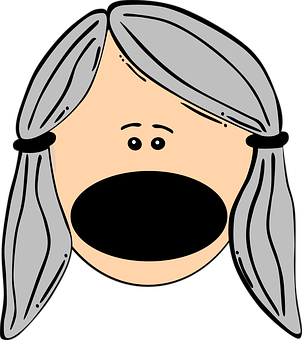 Cartoon Surprised Face Graphic PNG