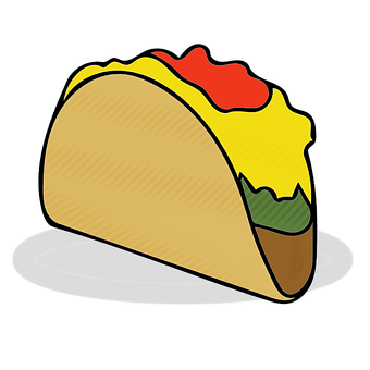 Cartoon Taco Illustration PNG