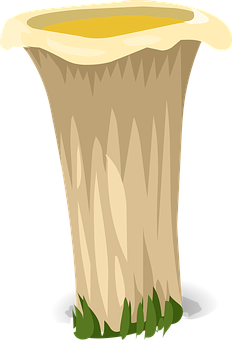 Cartoon Tall Mushroom Graphic PNG