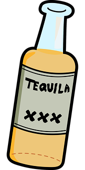 Cartoon Tequila Bottle PNG