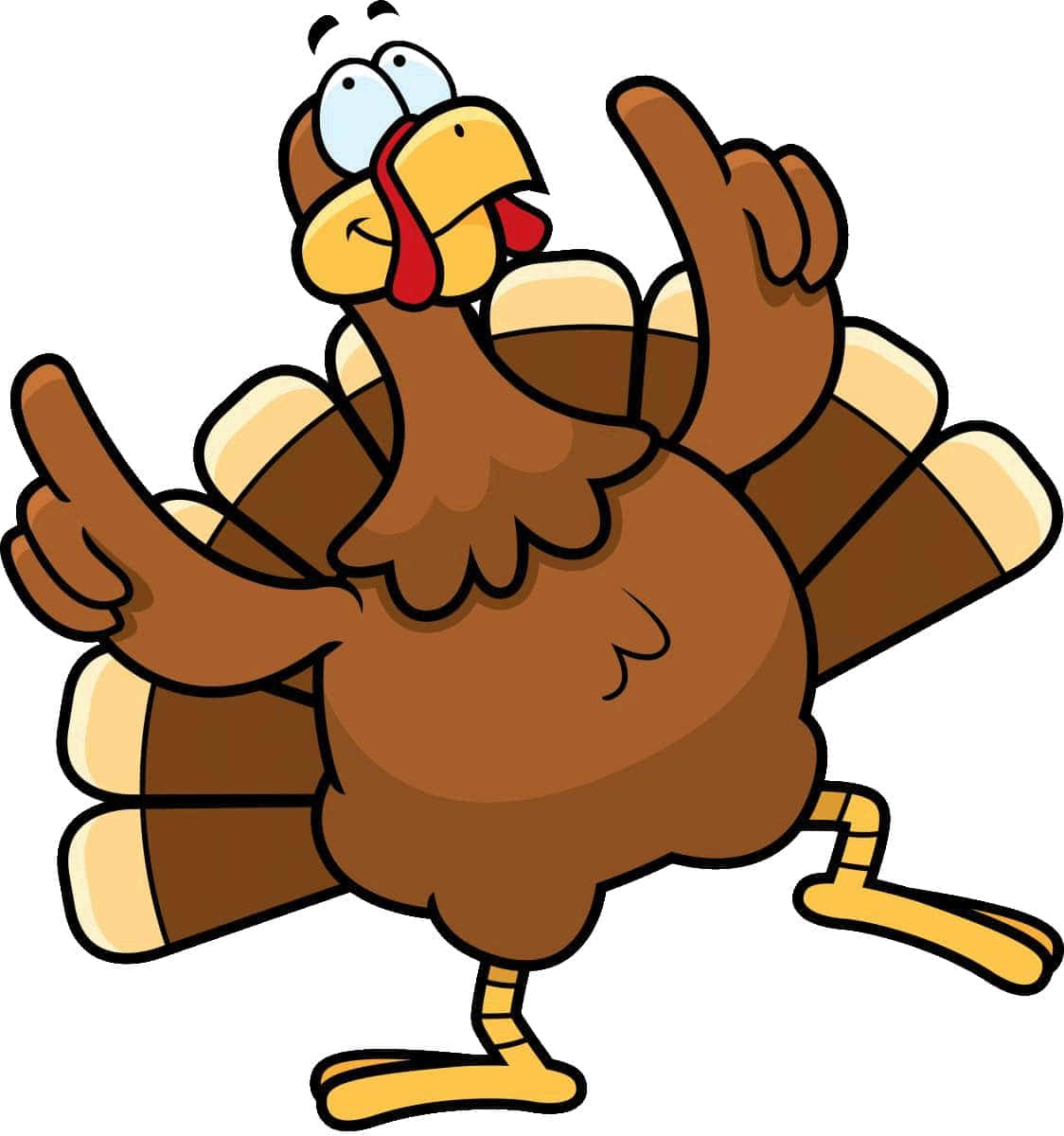Cartoon Thanksgiving Turkey Dancing Wallpaper