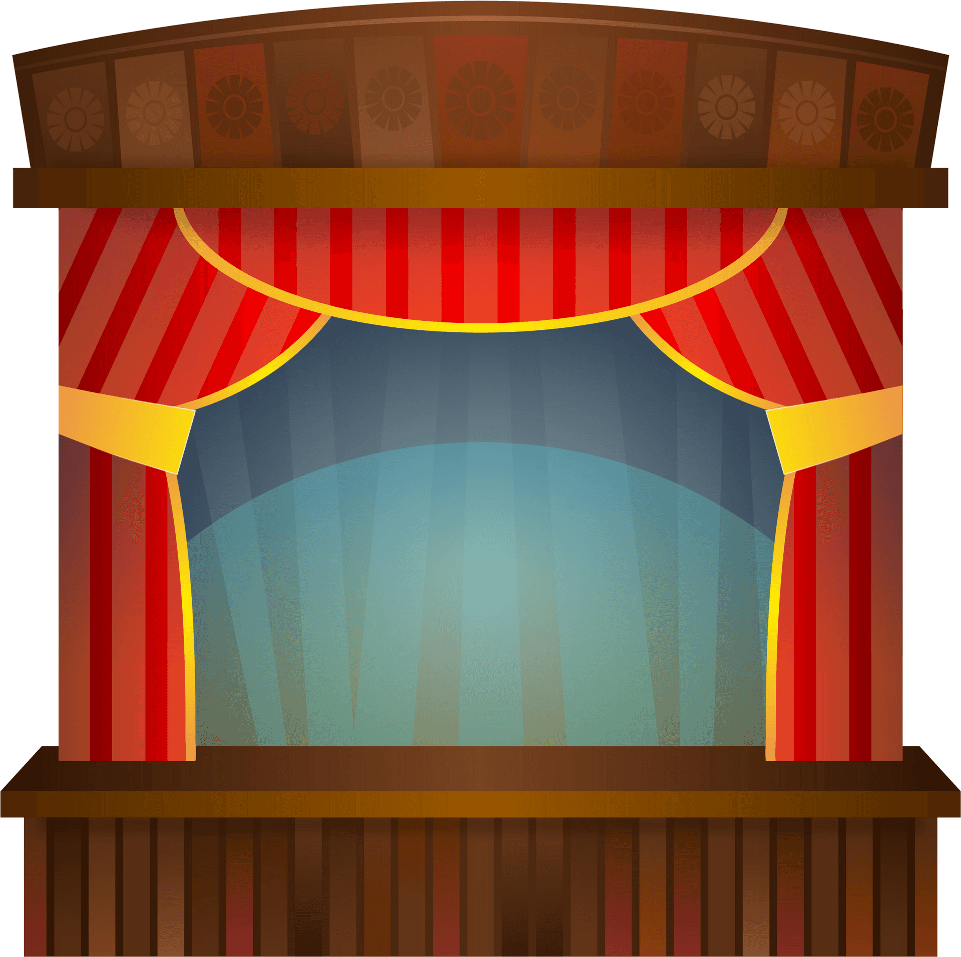 Cartoon Theater Stage Illustration PNG