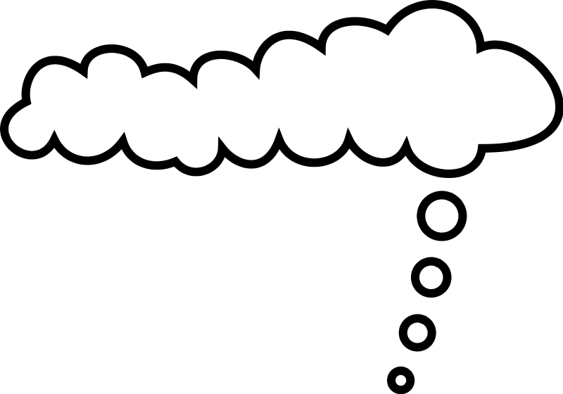 Cartoon Thought Cloud Vector PNG