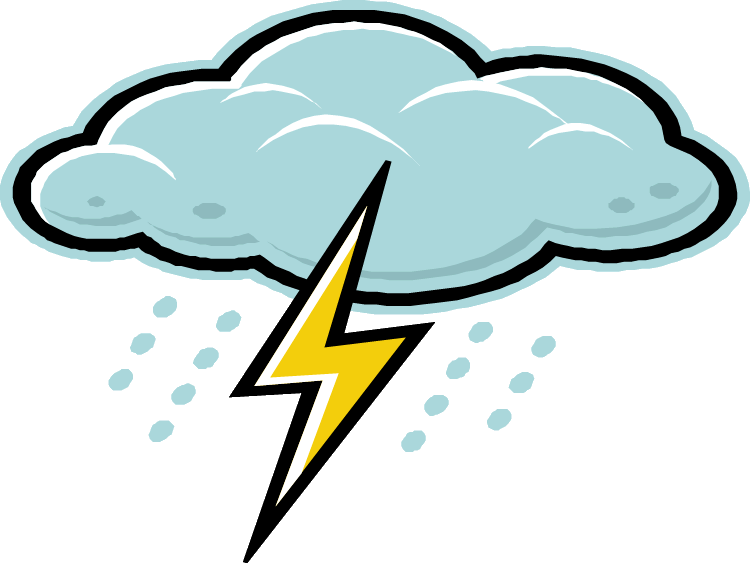 Cartoon Thunderstorm Cloud Lightning PNG