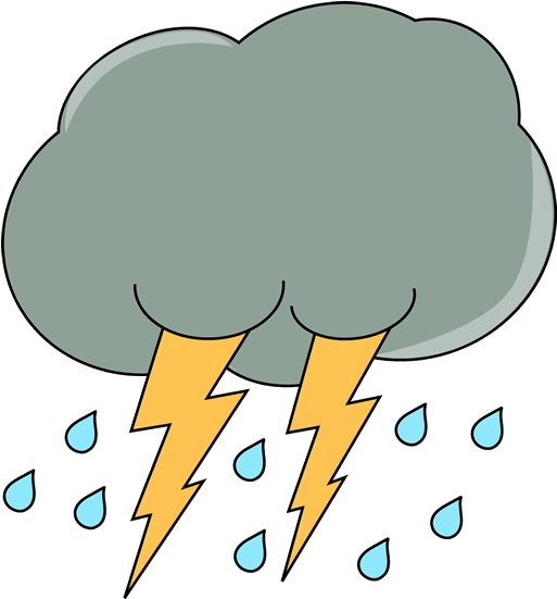 Cartoon Thunderstorm Cloud PNG