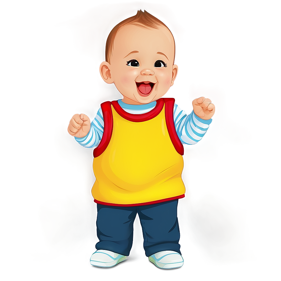 Cartoon Toddler Laughing Png 06132024 PNG