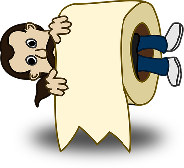 Cartoon Toilet Paper Hugger PNG